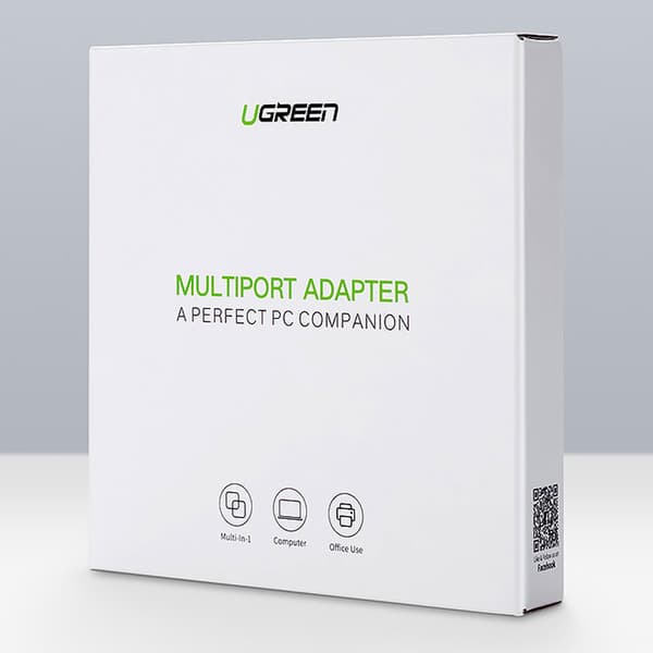 HUB Netværksadapter USB-A - RJ45 1000 Mbps / 3x USB 3.0 sort