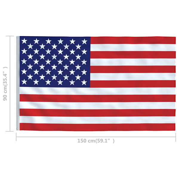 vidaXL USA-flag, 90x150 cm