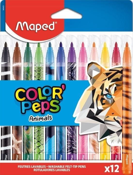 Colorpeps Eläimet -tussit 12 väriä MAPED