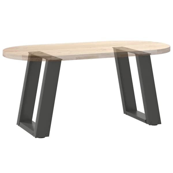vidaXL Soffbordsben, 2 st, Antracit, 28x(42-43) cm, Stål