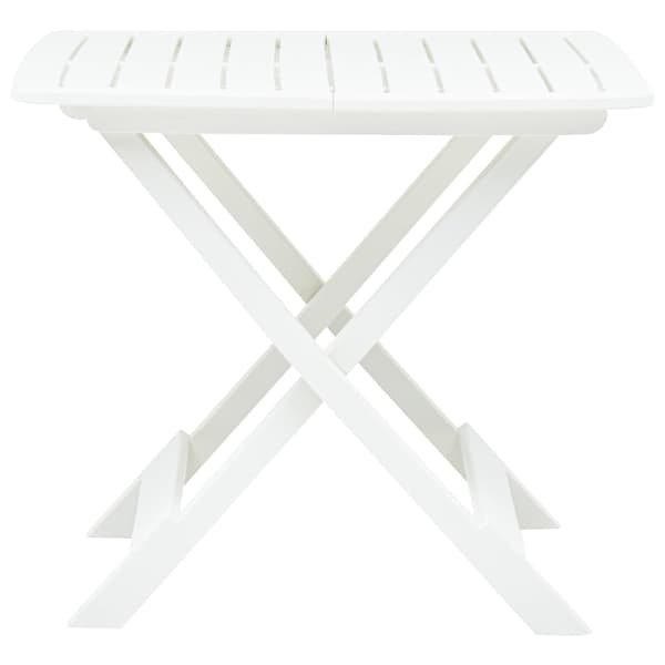 vidaXL foldbart havebord hvid 79x72x70 cm plastik