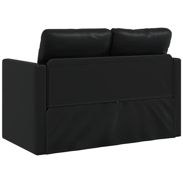 vidaXL 2-i-1 gulvsofa sort 112x174x55 cm kunstlæder