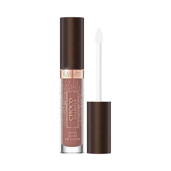 Eveline Choco Glamour flytande läppstift med glansiga läppar - 01 RUBY CHOCOLATE 4,5 ml