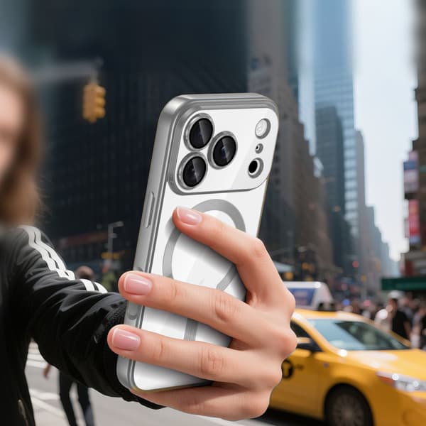 Etui til iPhone 17 Pro Electro MagSafe – sølv