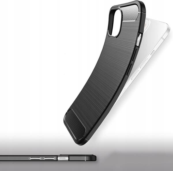 ETUI TIL IPHONE 13 MINI | ARMOR CARBON ETUI SORT + 9H HÆRDET GLAS