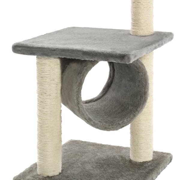 vidaXL kradsetræ til katte med sisalstolper 65 cm grå