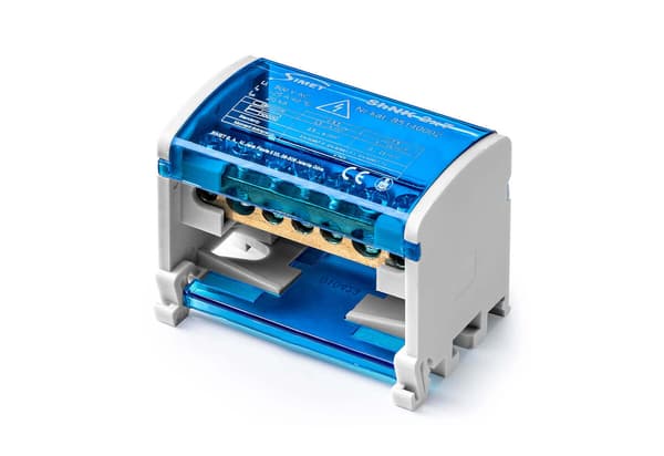 Topolet modulær fordelerblok SHNK2x7 2x (5×6 mm2, 2×25 mm2)