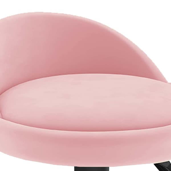 vidaXL Rosa sammetsklädd barstol