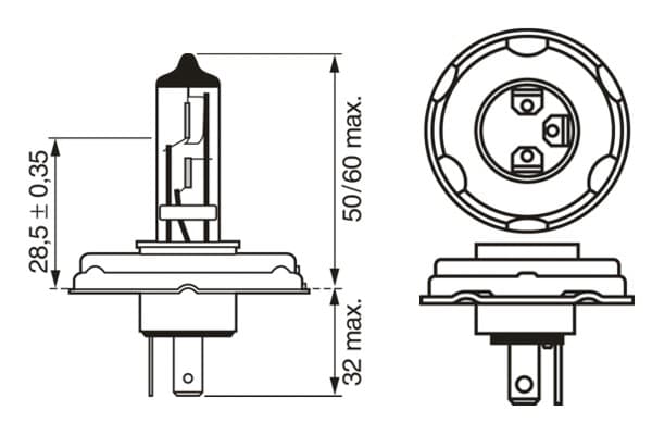 PÆRE - 12V R2 45/40W P45t REN LYS