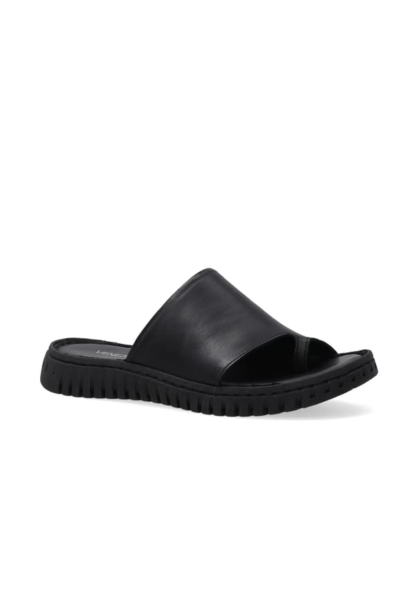 Sorte læderflip-flops Sorte læderflip-flops 36
