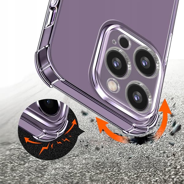 BAGCOVER TIL IPHONE 14 PRO MAX STØDBESKYTTELSE + 9H GLAS