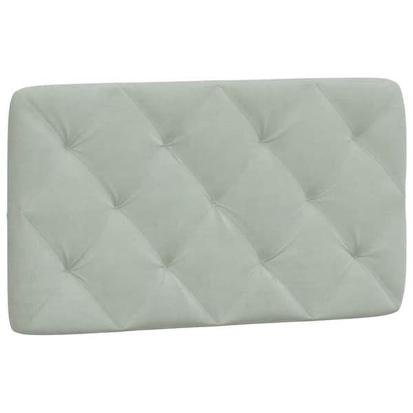 vidaXL Sängram med LED ljusgrå 80x200 cm sammet