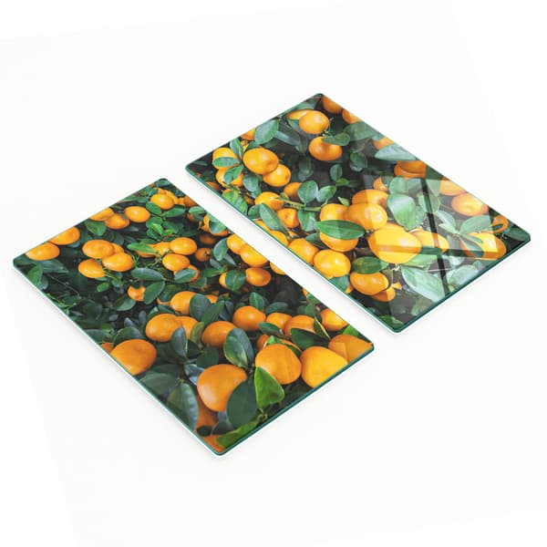 Multifunktionelle dekorative glastavler med mandarintryk 2x30x52 cm