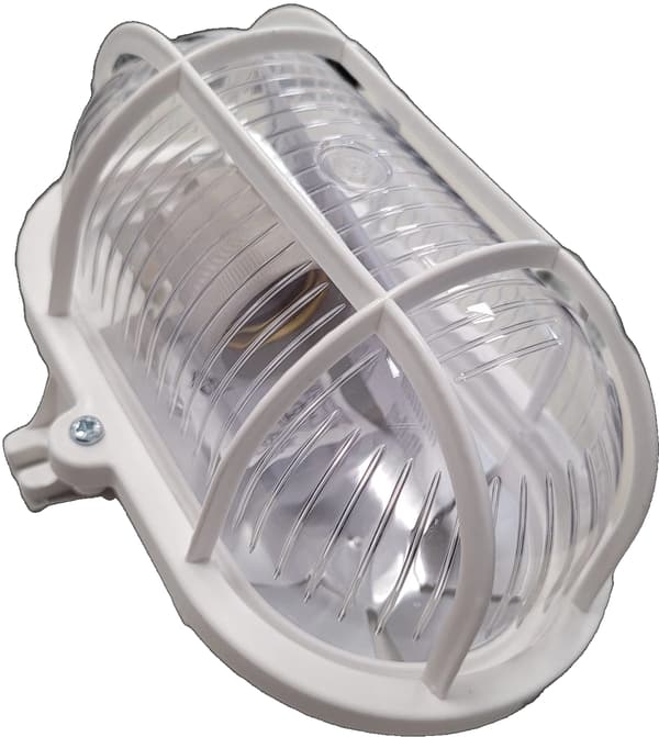 Kanal væglampe med plastnet grå E27 240V
