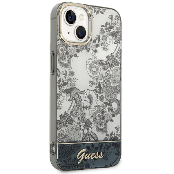 Guess Porcelain Collection iPhone 14 Plus-skal, grått