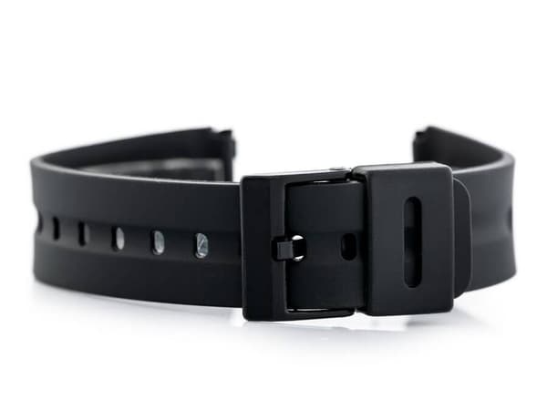 Gummirem til ur - model 4 sort - 22mm