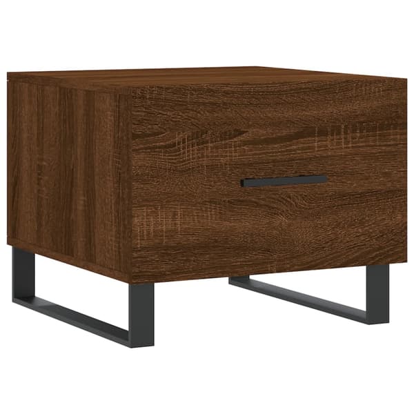 vidaXL sofabord brunt egetræ 50x50x40 cm