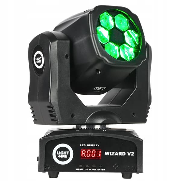 LIGHT4ME wizard v2 moving head FX scenebelysning DMX 6x10W RGBW