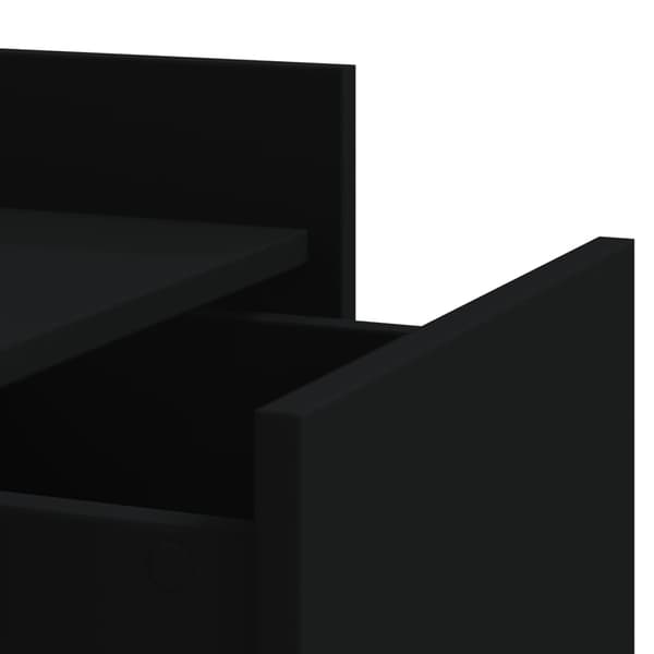 vidaXL sengebord, sort, 45x50x65 cm, træbaseret materiale
