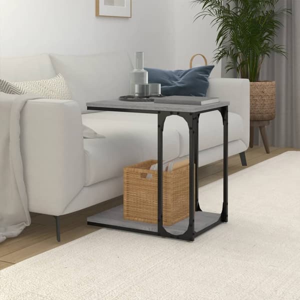 vidaXL sidebord, grå Sonoma eg, 50x35x52 cm