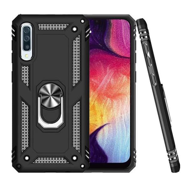 Pansret cover til Samsung Galaxy A50/A50S/A30S, Nox Case Ring, sort