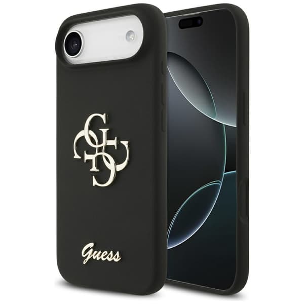 Guess Silikone Big 4G Script cover til iPhone Air, sort