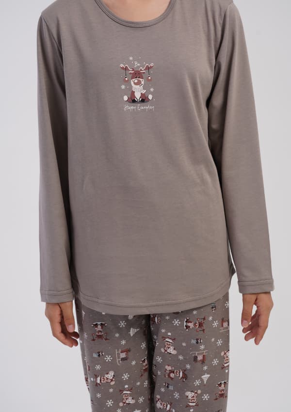 Vienetta flickpyjamas 9/10 134 bomull långärmad och långbyxor