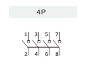 Afbryder, modulær hovedafbryder, 4P 63A, DL Gacia