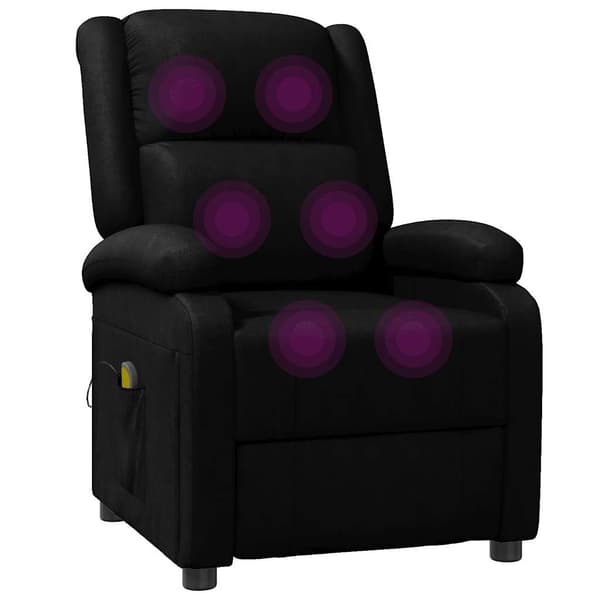 vidaXL massagestol, sort, kunstlæder