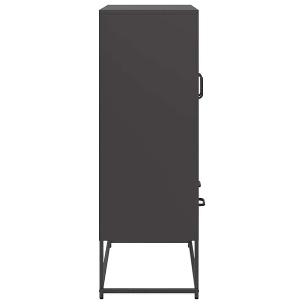 vidaXL skab, sort, 68x39x111,5 cm, stål