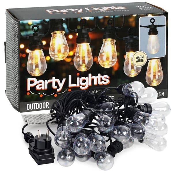 Haveguirlande LED 12,5 m 20 stk.