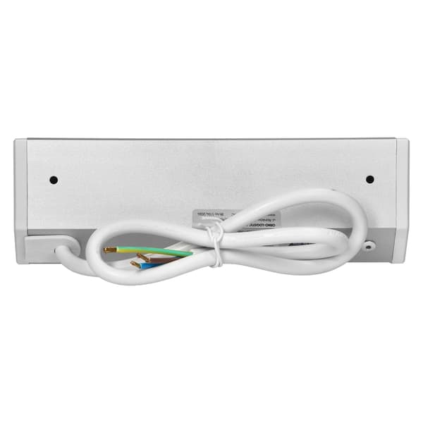 Dobbelt Schuko-stikkontakt til underskab, 2xUSB A+C 2.4A, hvid-sølv