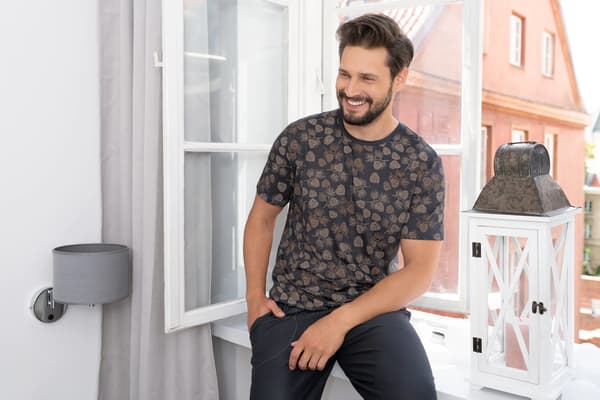 Pinus herrpyjamas kortärmad, långbyxor S