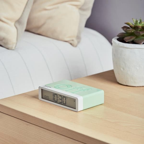 Lexon Flip Classic X Dubbelsidig Väckarklocka, Pantone Mint
