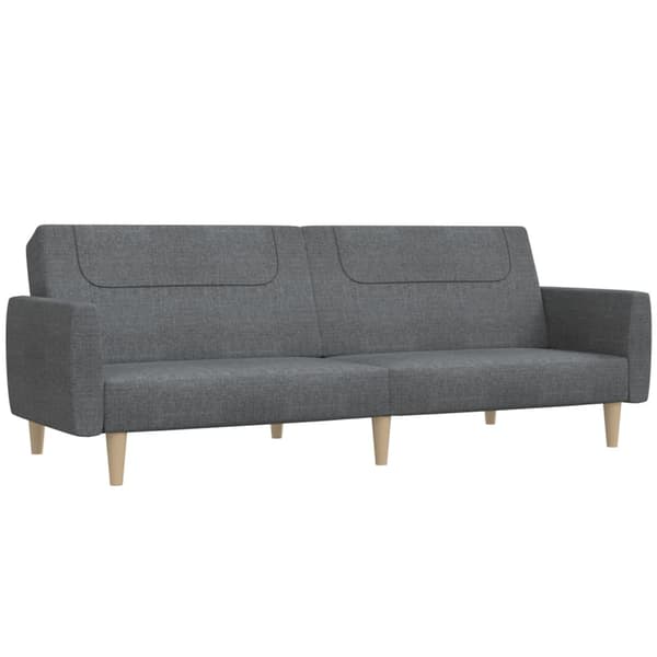 vidaXL 2-sits bäddsoffa, ljusgrå, klädd i tyg