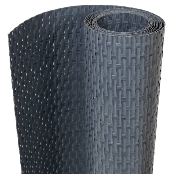 vidaXL balkonskærm, antracit, 300x90 cm, polyrattan