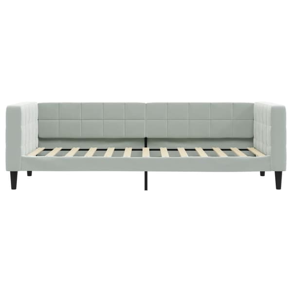 vidaXL Bäddsoffa ljusgrå 80x200 cm klädd i sammet