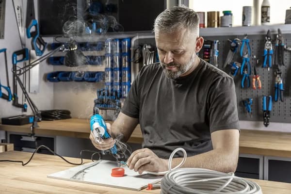 Transformatorlödkolv 100W Nät 230V 500°C Hoegert Technik