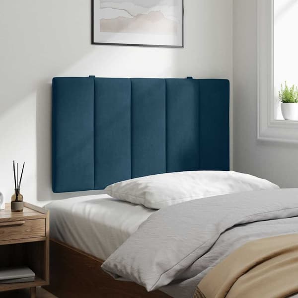 vidaXL hovedgærdehynde, blå, 90 cm, fløjl