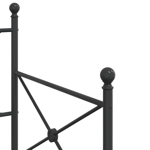 vidaXL dagseng uden madras sort 75x190 cm stål