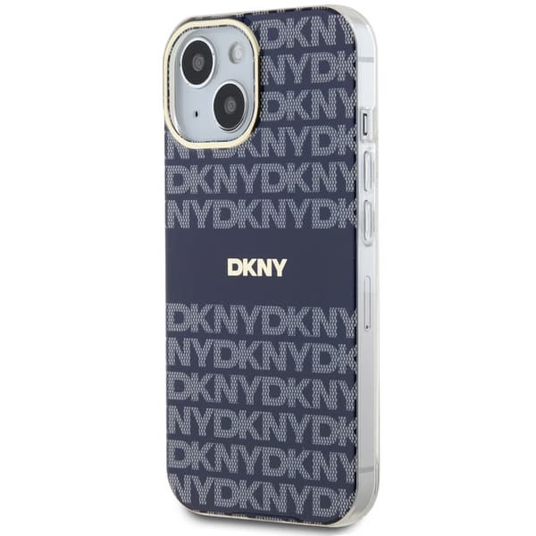 DKNY IML Mono & Stripe MagSafe-etui til iPhone 15, blå