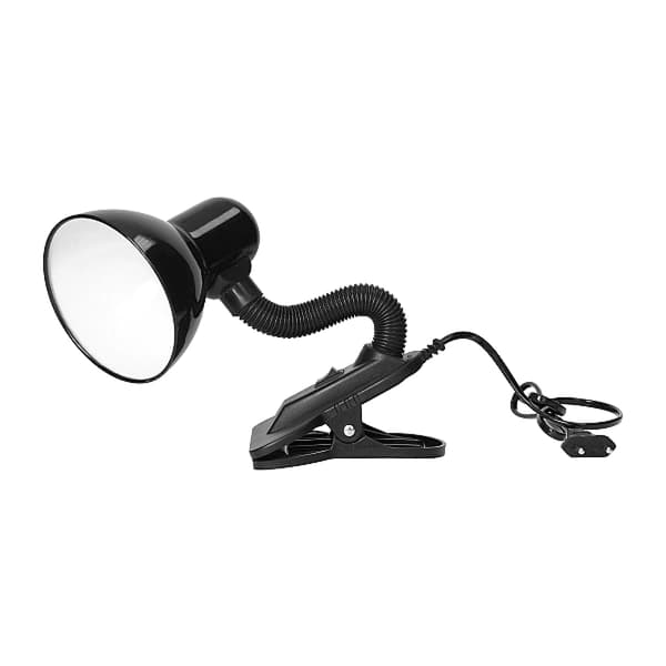 Skrivebordslampe Læselampe med klips til skole Stor gevind E27 Sort