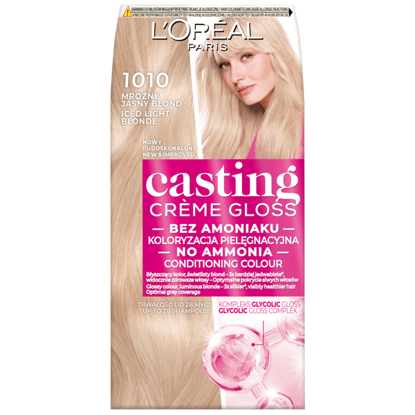 L'ORÉAL CASTING CREME GLOSS Hårfärg - 1010 ICE BLONDE (48ml, 72ml, 60ml)