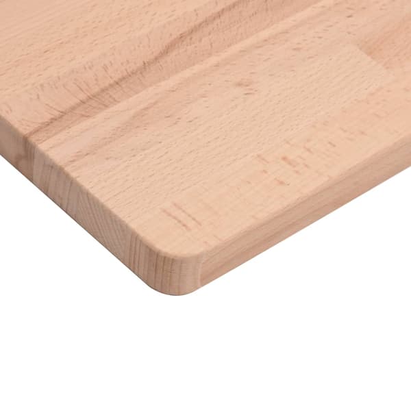 vidaXL bordplade 80x40x2,5 cm rektangulær massiv bøgetræ