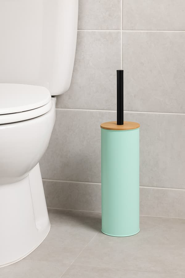 Toiletbørste med beholder, mintgrøn