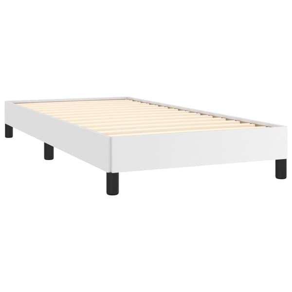 vidaXL Sängram vit 100x200 cm konstläder