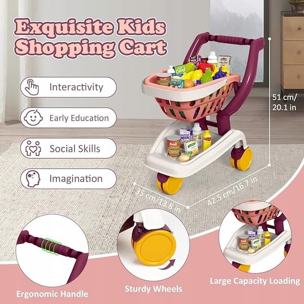 KalaDuck Indkøbskurv til Børn Supermarked Tilbehør