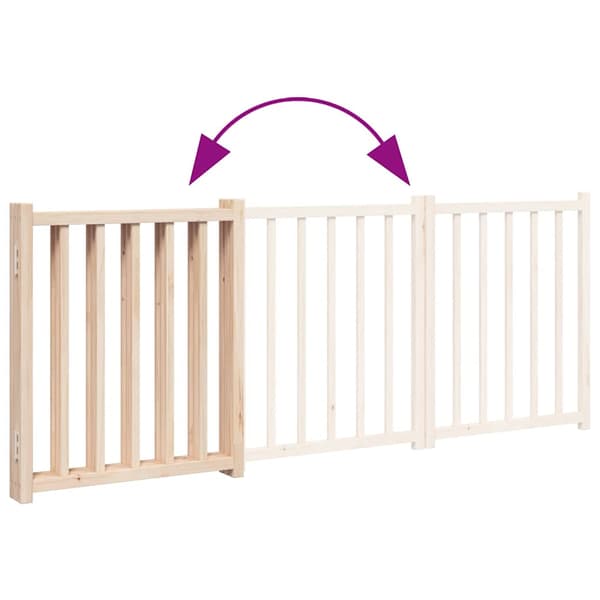 vidaXL foldbart sikkerhedsgitter til hunde, 3 paneler, 150 cm