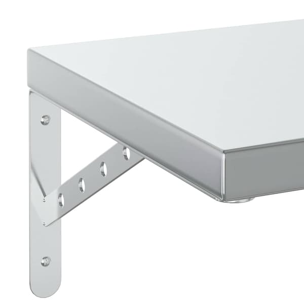vidaXL væghylder, 2 stk., 100x30 cm, sølv rustfrit stål