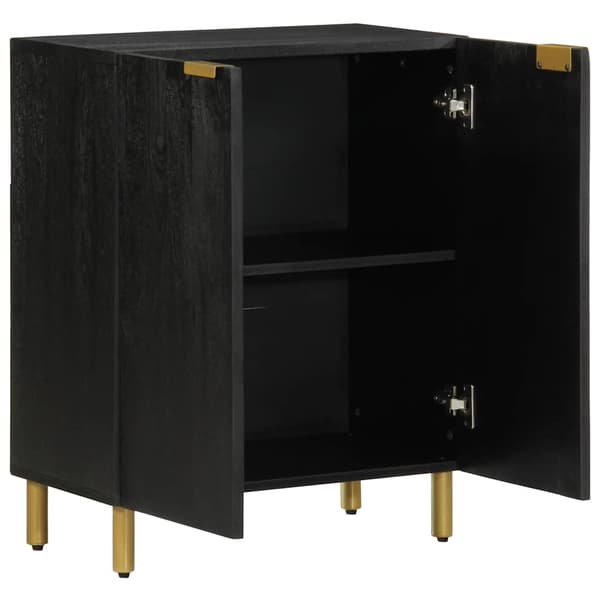 vidaXL skab, sort, 60x33x75 cm, træbaseret materiale